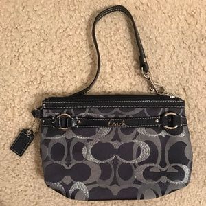 Coach- Blue/Silver Wristlet